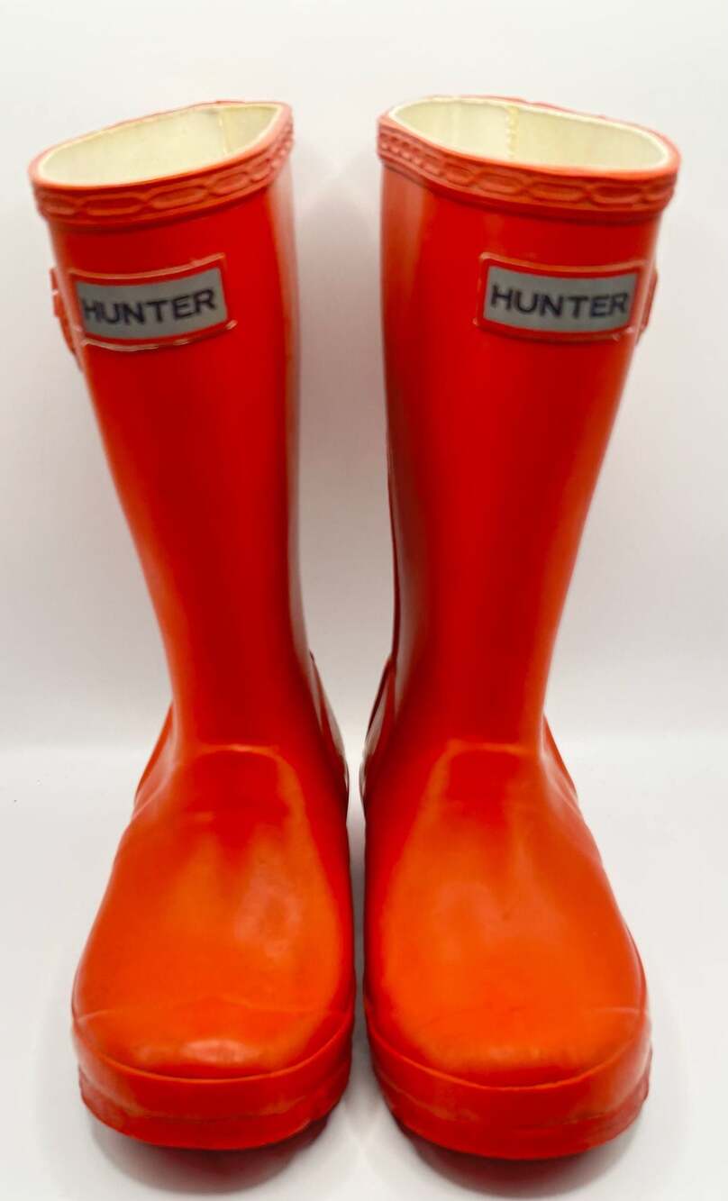 Hunter Kid's Original First Classic Rain Boots Poppy Coral US 13M/1F